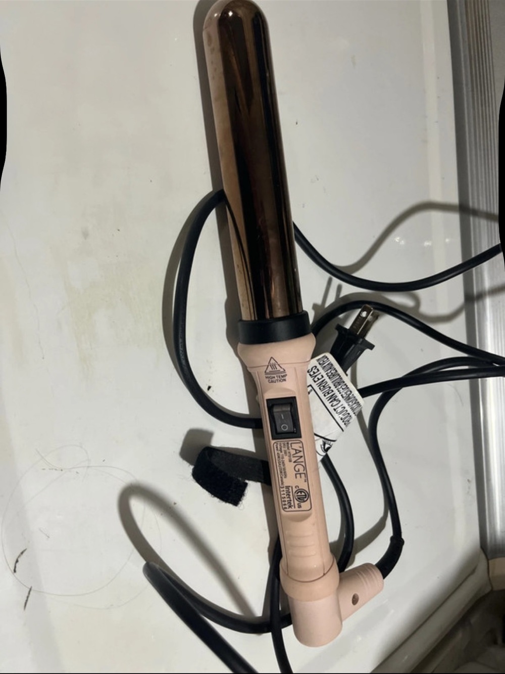 L'ANGE Compact Curling Iron in Blush and Black